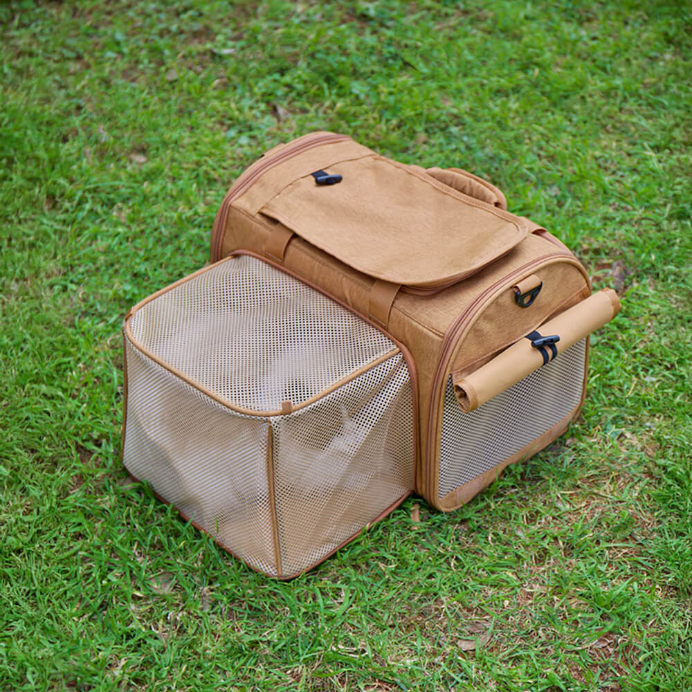 Borsa da viaggio per gatti con spalla singola espandibile e ampio spazio