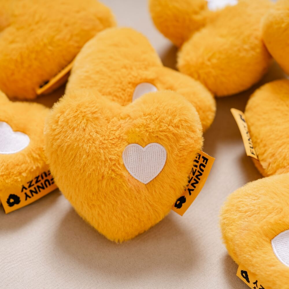 FUNNYFUZZY Cuore Morbido Giocattolo Squeaky per Cani