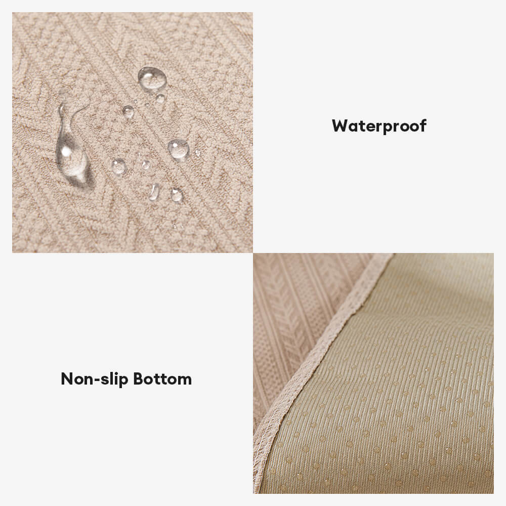 Copertura per divano in chenille a strisce di grano impermeabile minimalista
