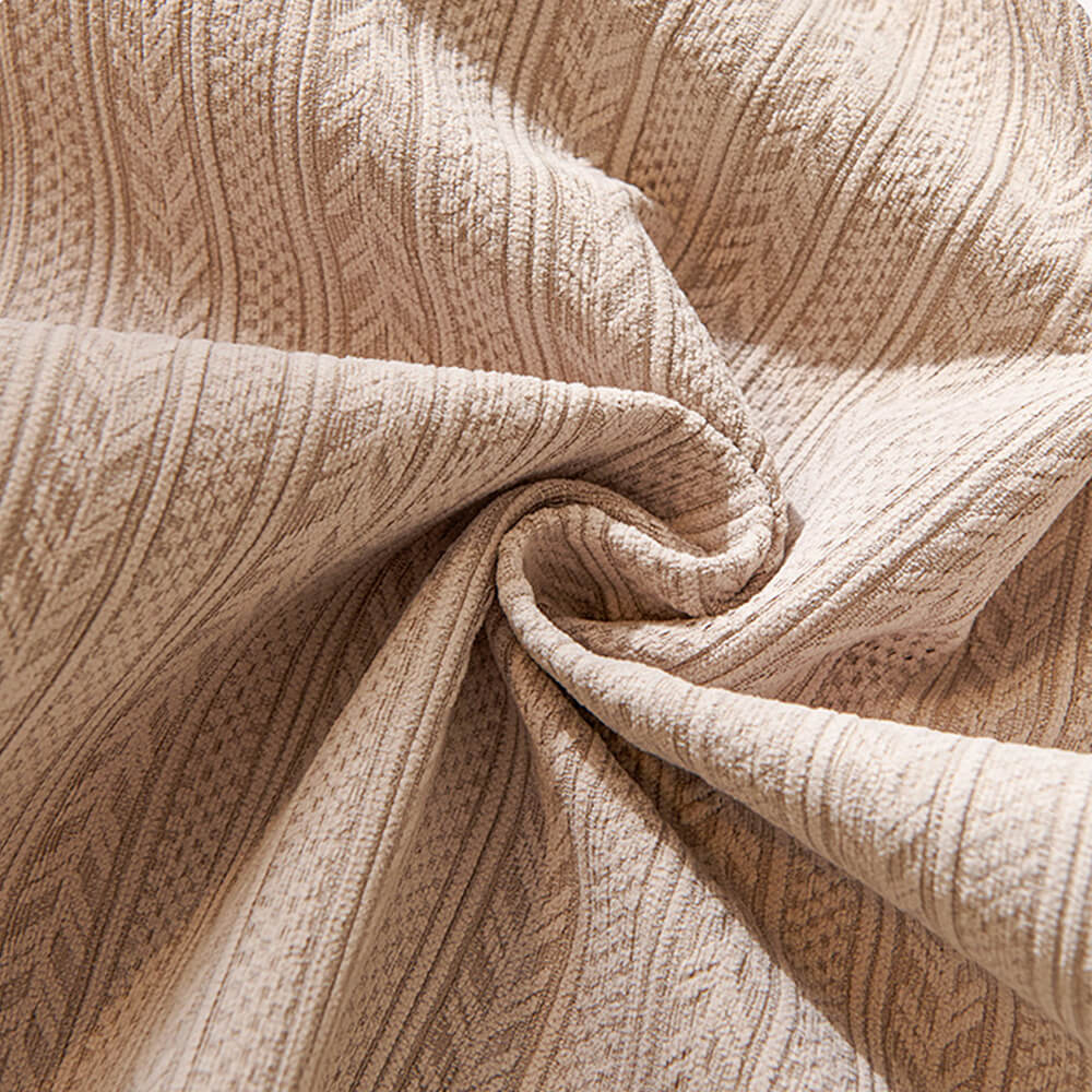 Copertura per divano in chenille a strisce di grano impermeabile minimalista