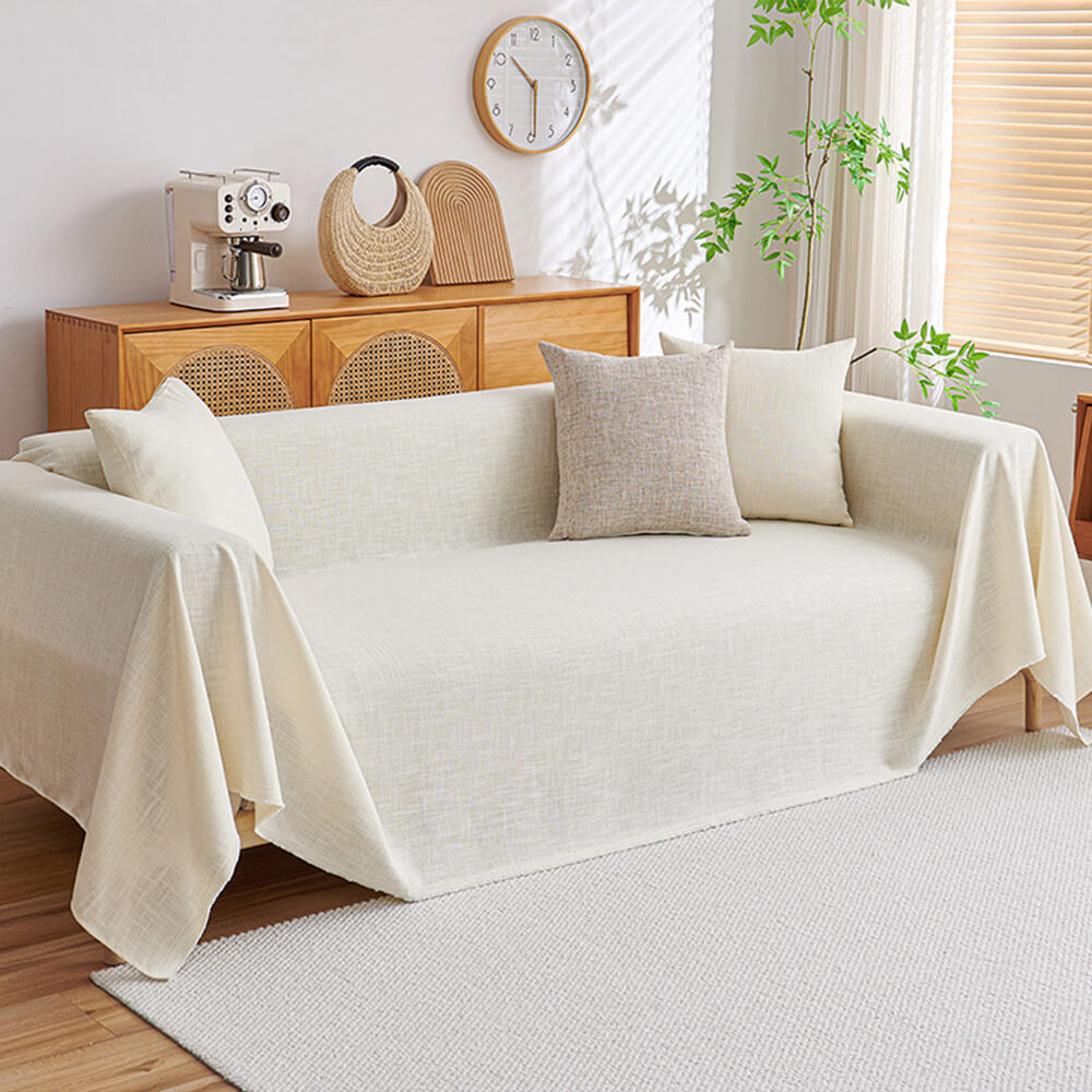 Copertura per divano in lino frangiata minimalista moderna e durevole