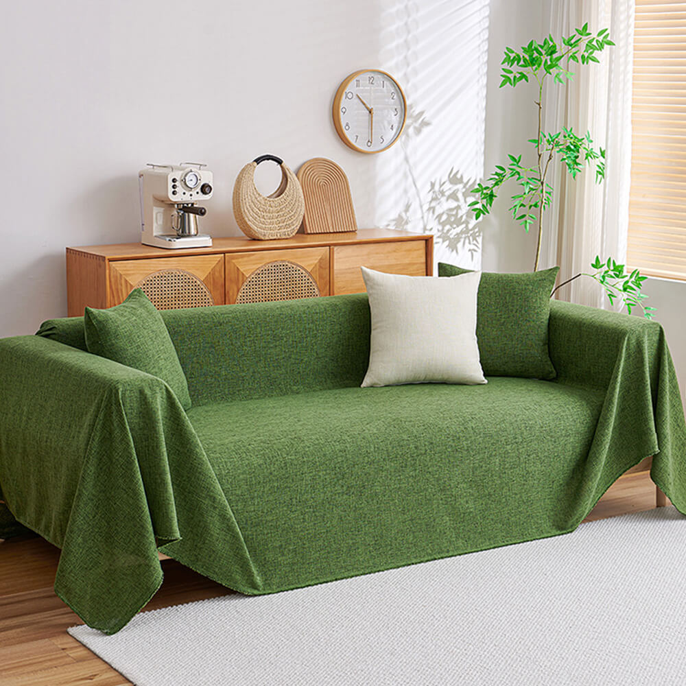Copertura per divano in lino frangiata minimalista moderna e durevole