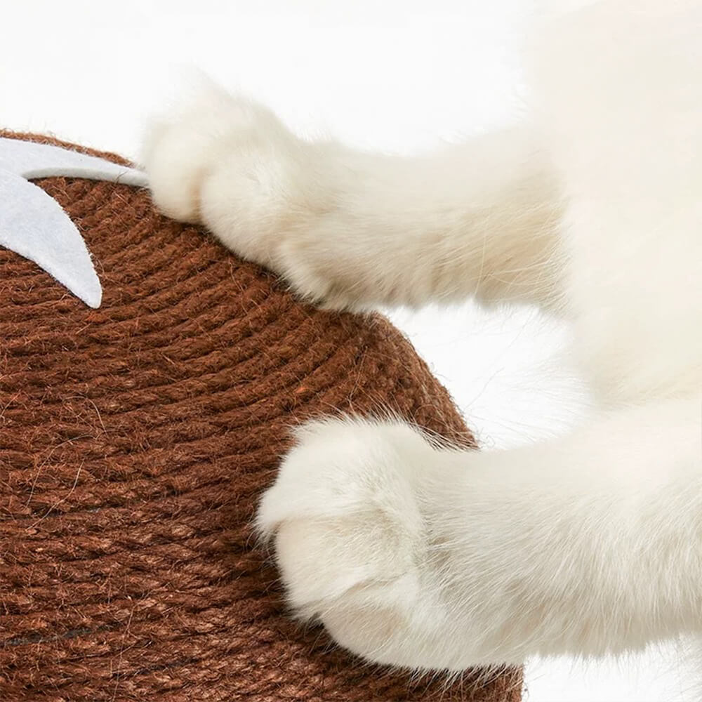 Palo graffiatoio in sisal naturale a forma di fungo per gatti grandi