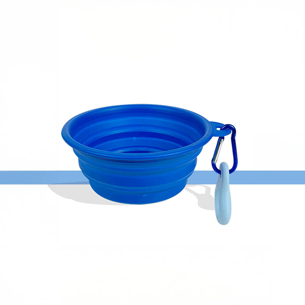 Ciotola per cibo e acqua per cani in silicone portatile, pieghevole ed espandibile