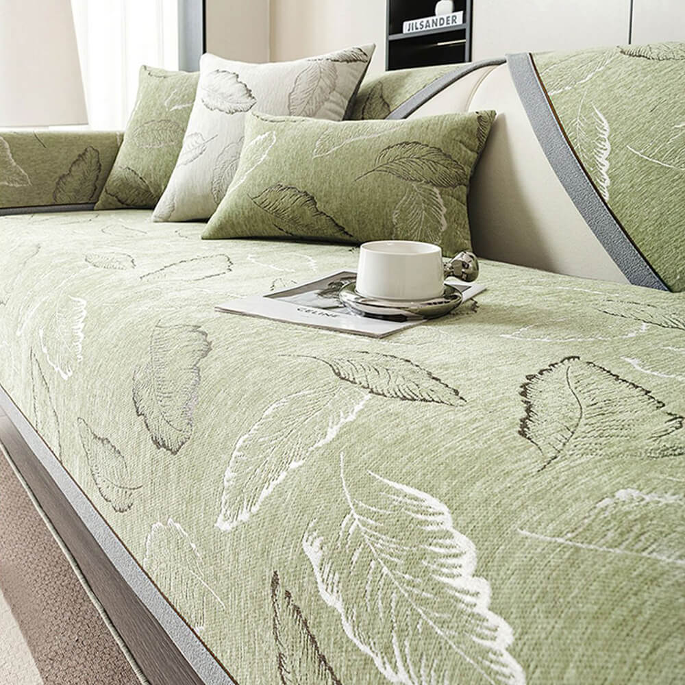 Copertura per divano antiscivolo in chenille con texture premium e resistente ai graffi