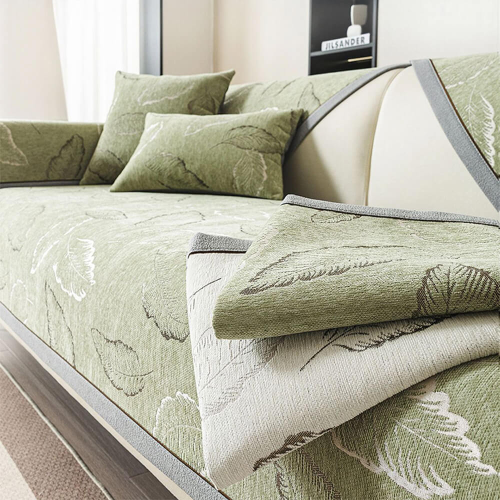 Copertura per divano antiscivolo in chenille con texture premium e resistente ai graffi