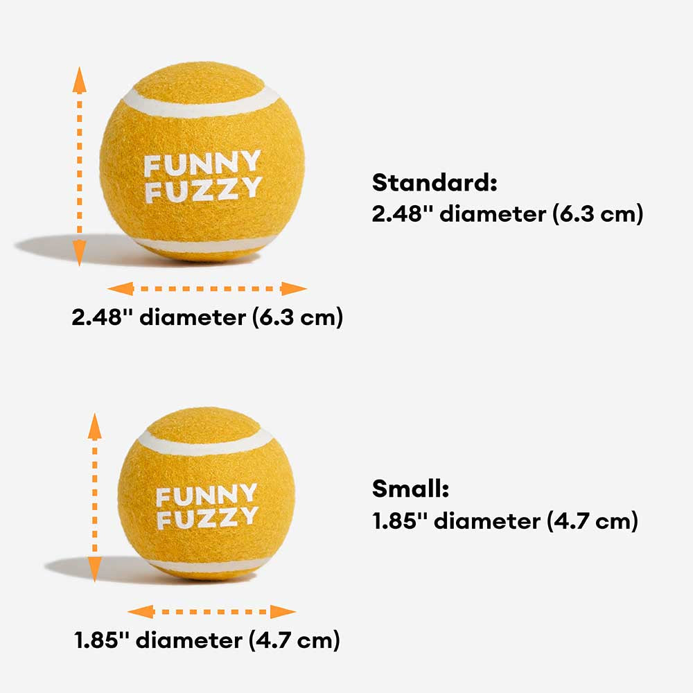 Giocattolo per cani a forma di pallina da tennis - Squeaky e rimbalza