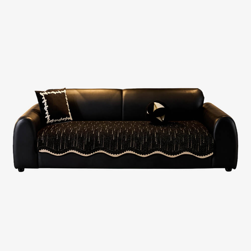 Copertura per divano elegante a forma ondulata in chenille anti-graffio alla moda