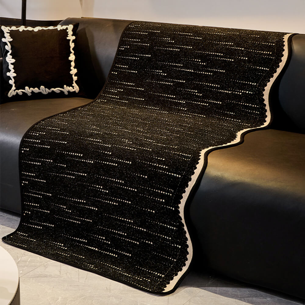 Copertura per divano elegante a forma ondulata in chenille anti-graffio alla moda