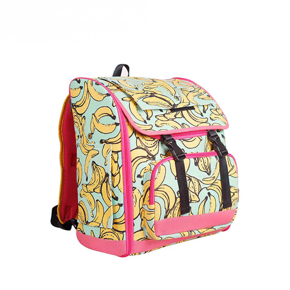 Zaino per gatti da viaggio portatile e comodo con stampa hawaiana alla moda