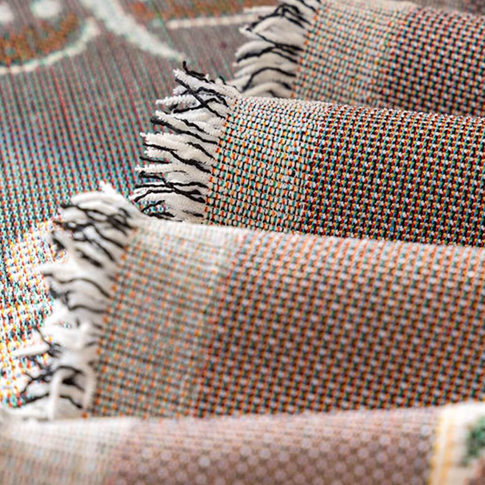 Copertura per divano in chenille jacquard floreale botanico vintage