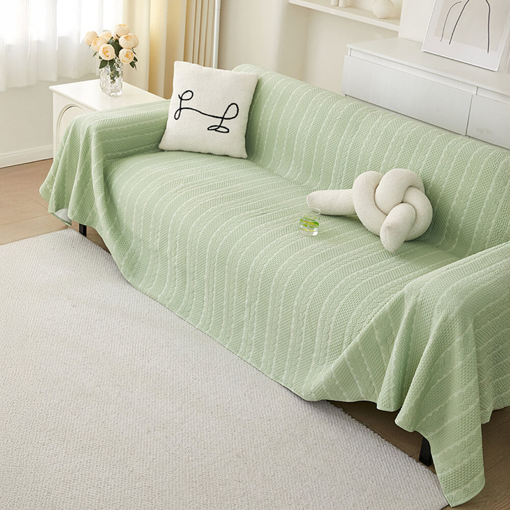 Copertura per divano antiscivolo in seta di ghiaccio raffreddata con texture a motivo di grano