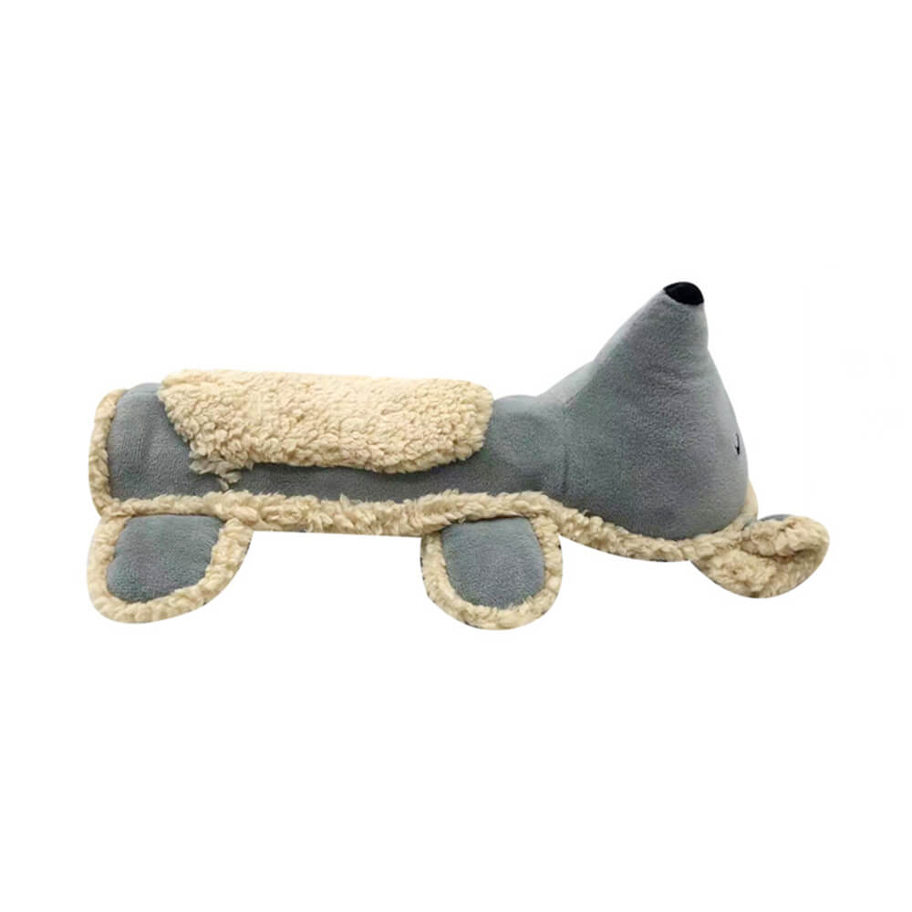 Giocattolo per cani interattivo in morbido peluche a forma di topo orso, durevole e squeaky.