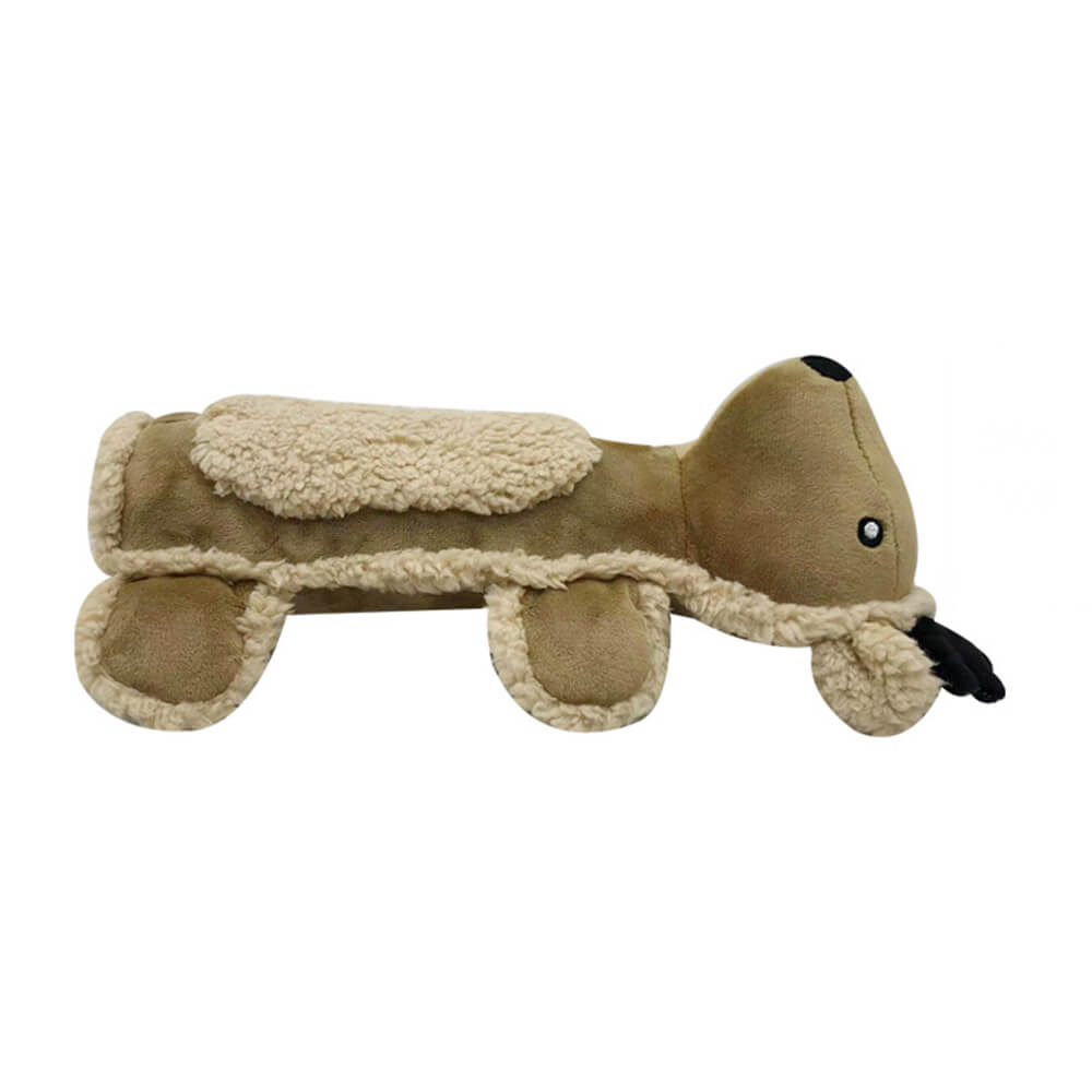 Giocattolo per cani interattivo in morbido peluche a forma di topo orso, durevole e squeaky.