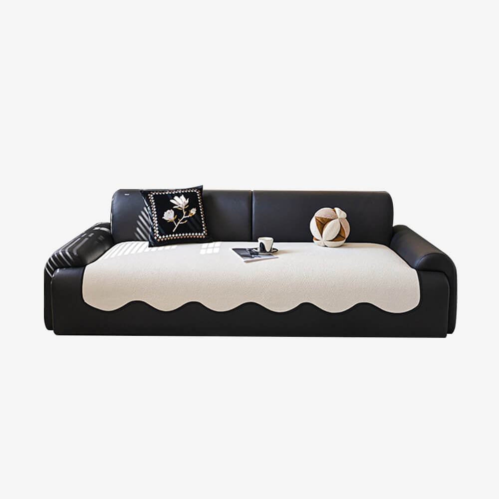 Copridivano lineare in tessuto Teddy Fleece idrorepellente con retro antiscivolo