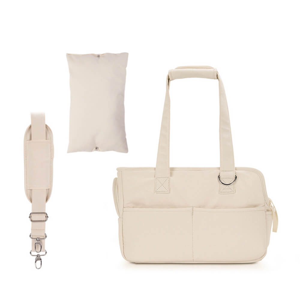 Borsa da viaggio elegante a quadri per cani e gatti