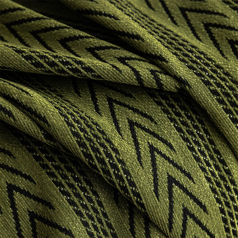 Copertura per divano in chenille con frange Jacquard