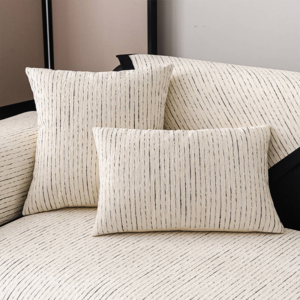 Copridivano in chenille a righe moderne francesi