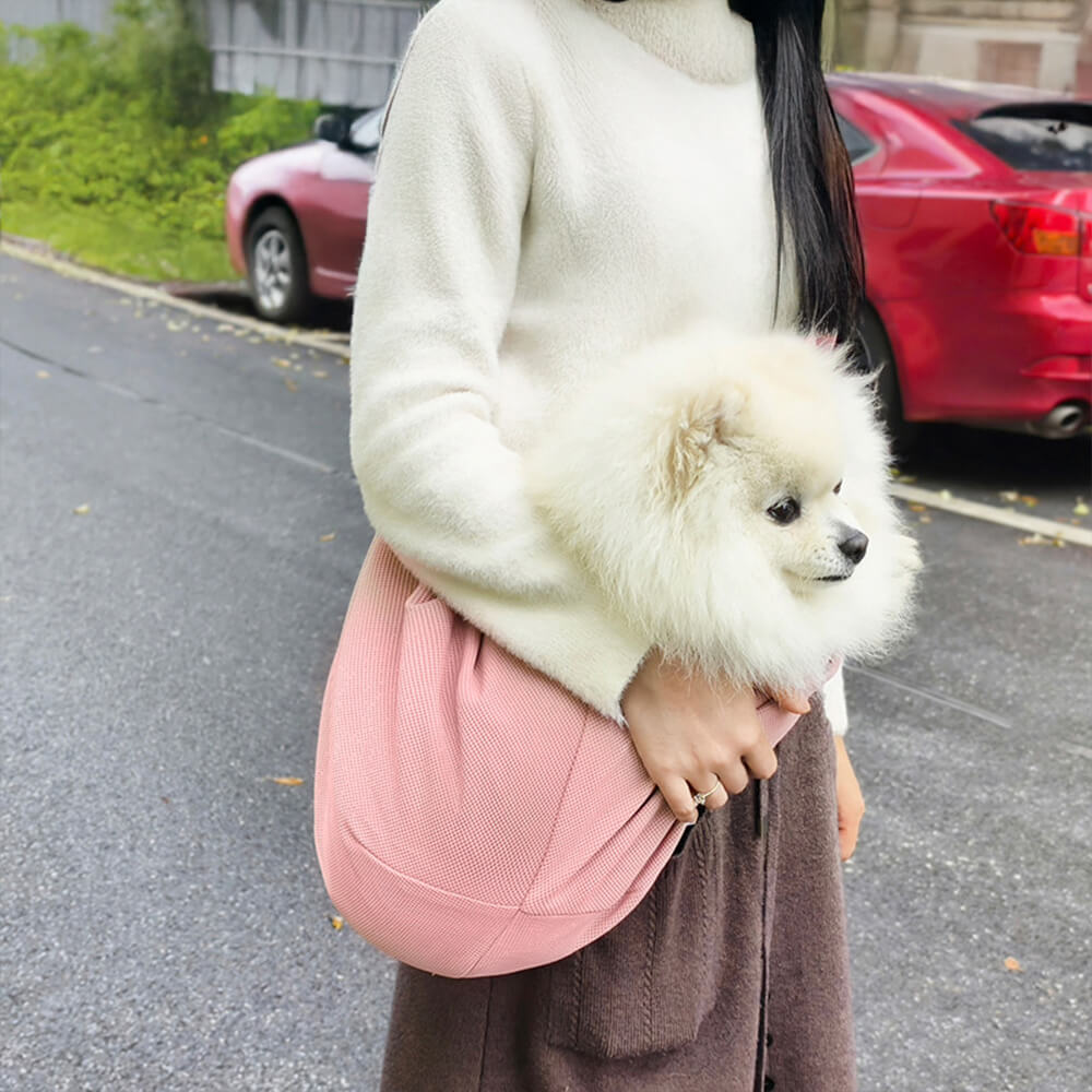 Borsa da viaggio portatile per cani e gatti Waffle traspirante