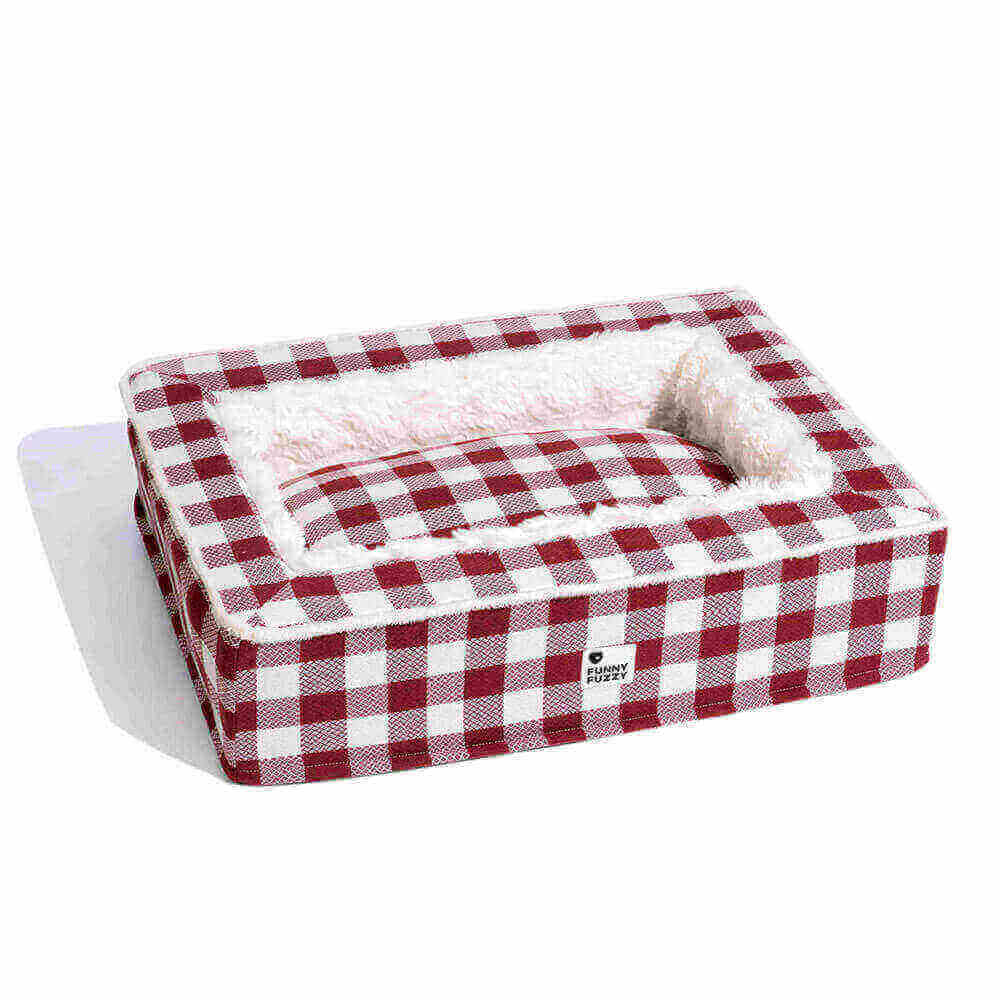 Letto Calmo Antianxiety Per Cani In Tartan Classico Festivo