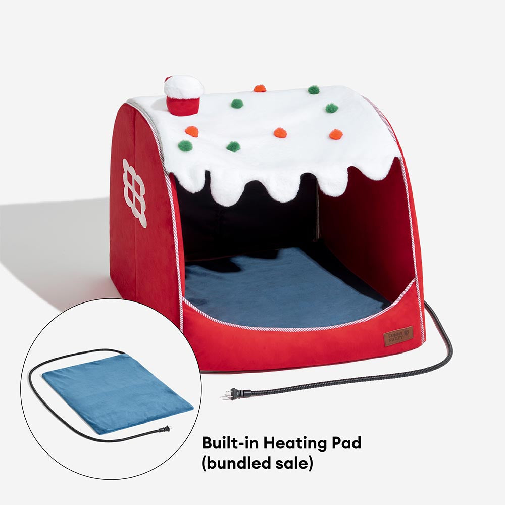 Letto ortopedico per cani Festive Snow House - Calore Natalizio