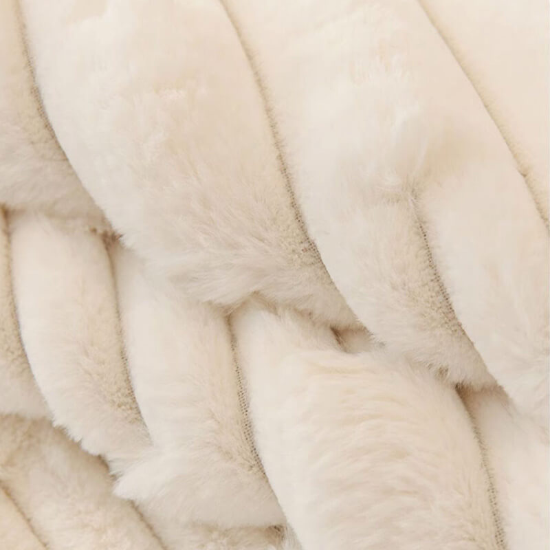 Copertura per divano protettiva in peluche a righe fluffy
