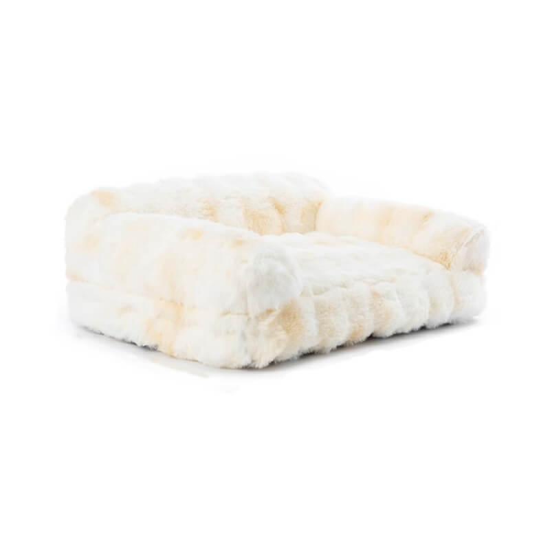 Divano letto per gatti fluffy, in peluche, spessito, accogliente e calmante.