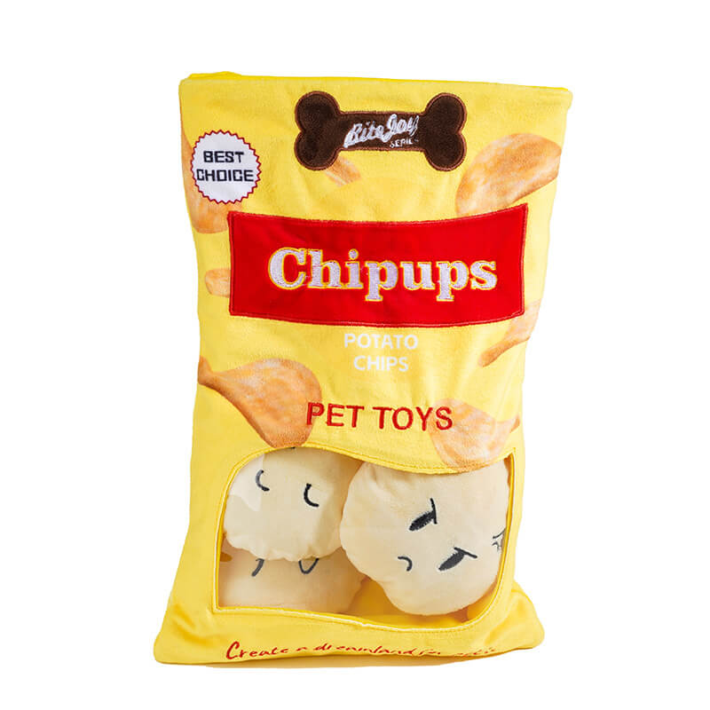 Patatine di patate divertenti Hamburger Gioco da masticare rumoroso per cani