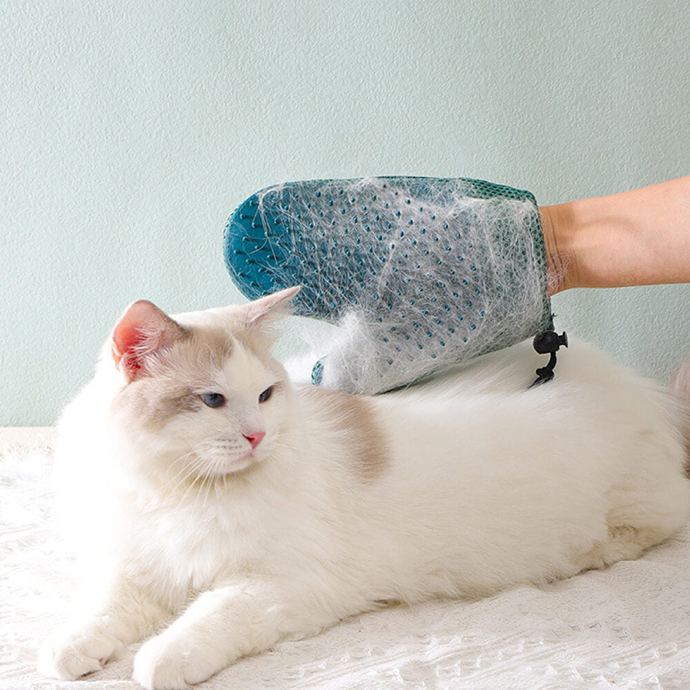 Guanto per la toelettatura degli animali - Spazzola galleggiante per animali in silicone a doppio lato