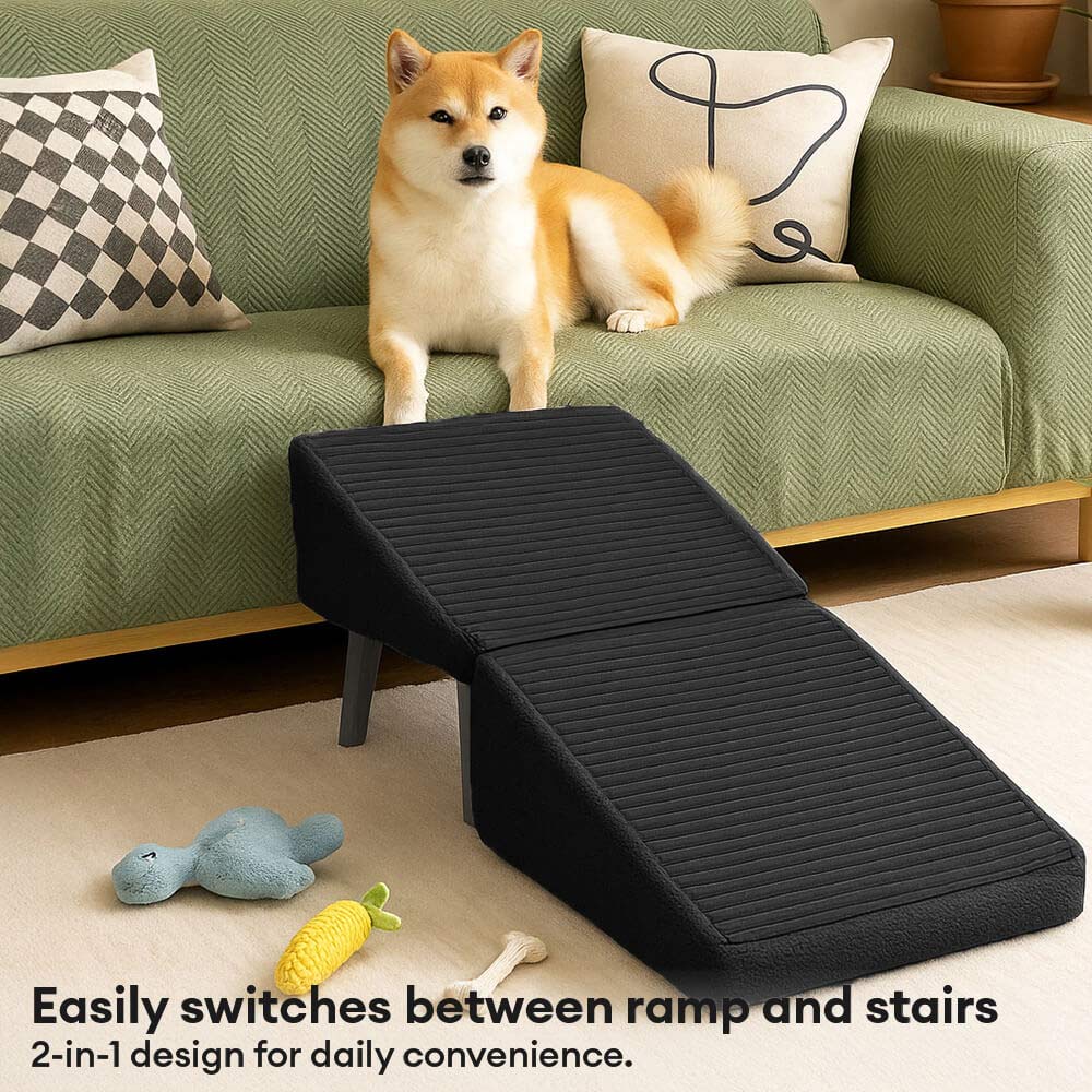 Scala per cani in legno convertibile 2 in 1 con scala a gradini domestica