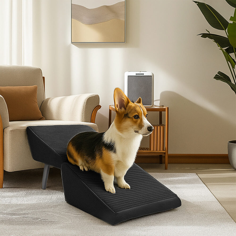 Scala per cani in legno convertibile 2 in 1 con scala a gradini domestica