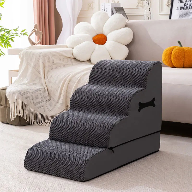 Scale per cani regolabili, antiscivolo, lavabili e morbide con rampe gentle.