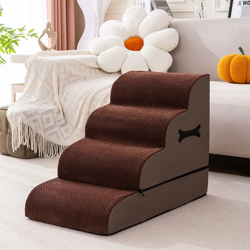 Scale per cani regolabili, antiscivolo, lavabili e morbide con rampe gentle.