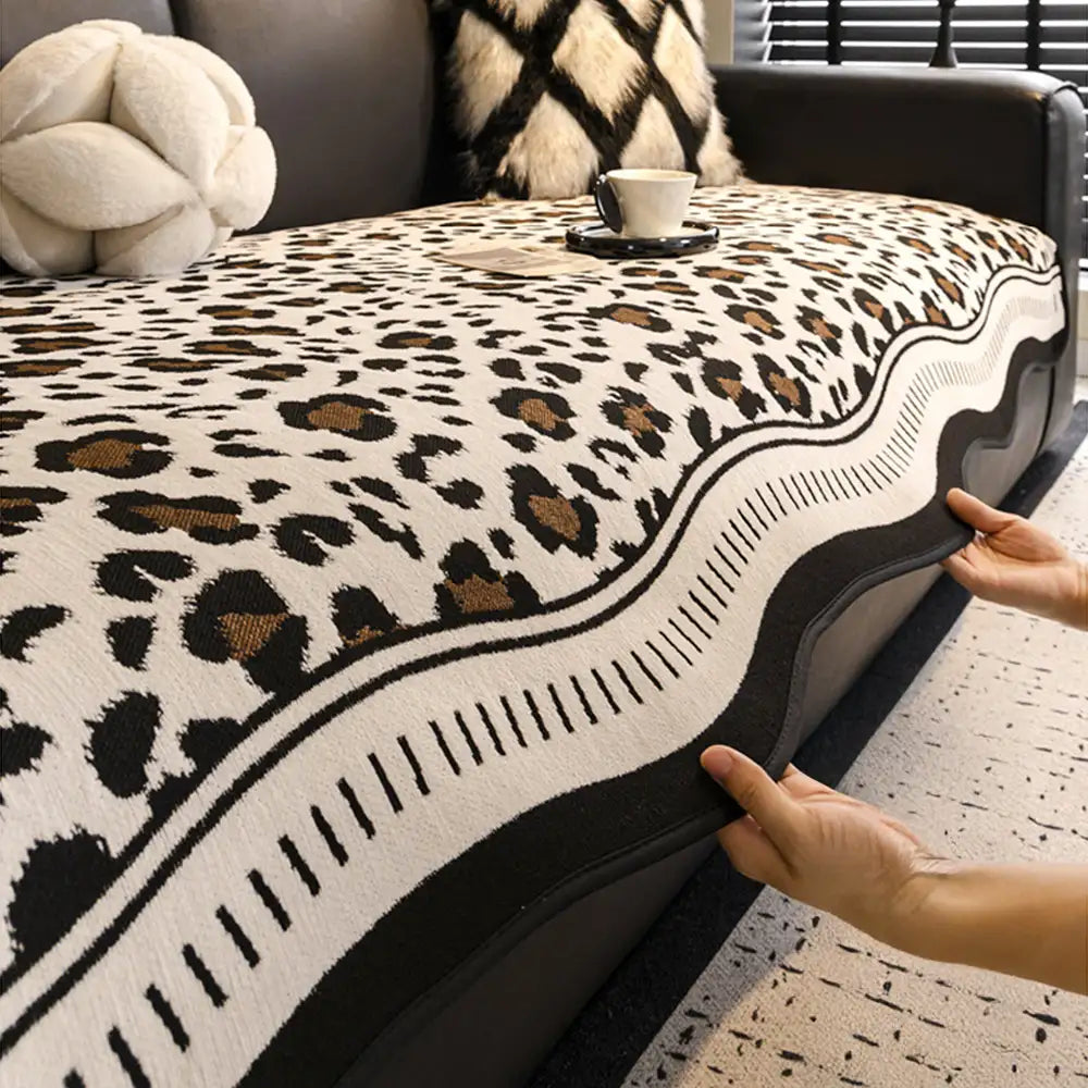 Cuscino per divano in chenille antiscivolo a forma irregolare per tutte le stagioni