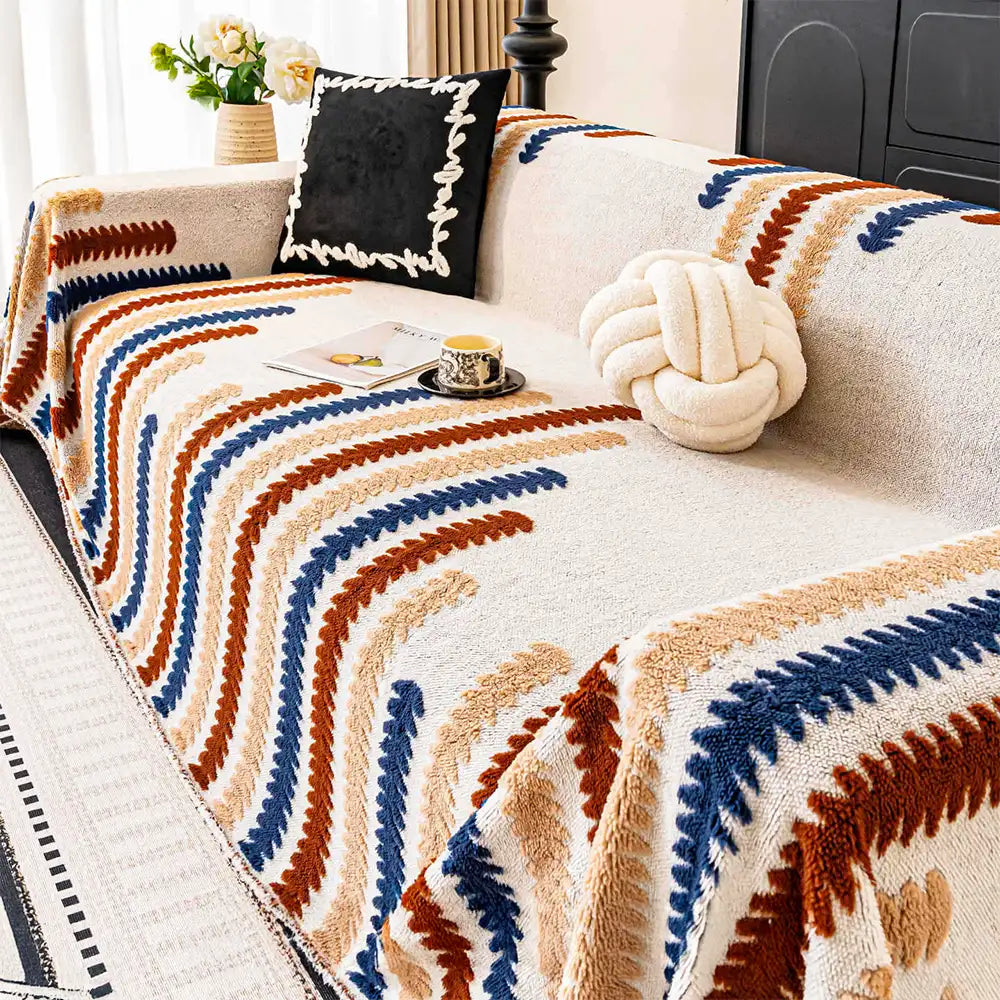 Copertura per divano in peluche anti-graffio colorato bloccato