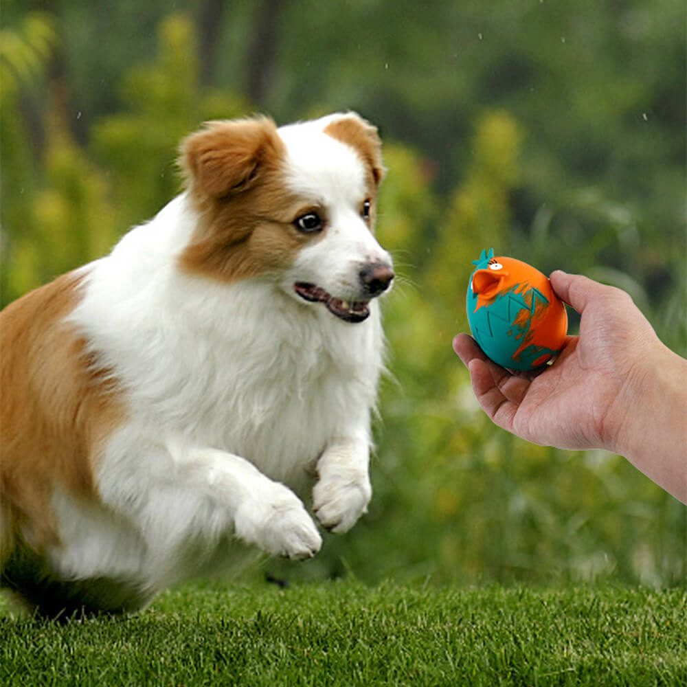 Giocattolo di gomma a forma di uovo di Pasqua per cani – Giocattolo da masticare divertente e resistente