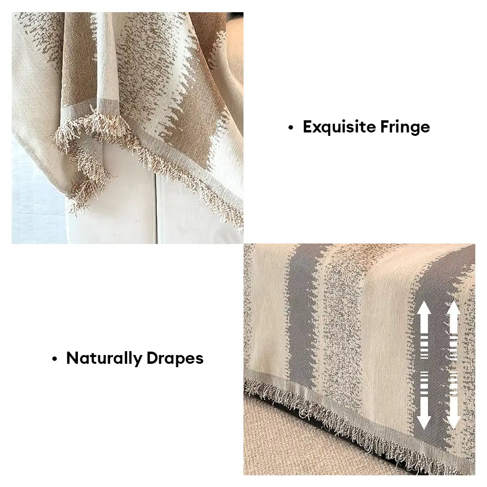 Copertura per divano resistente ai graffi in chenille a righe di moda