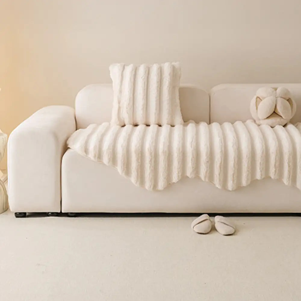 Copridivano decorativo in peluche morbido per protezione dei mobili