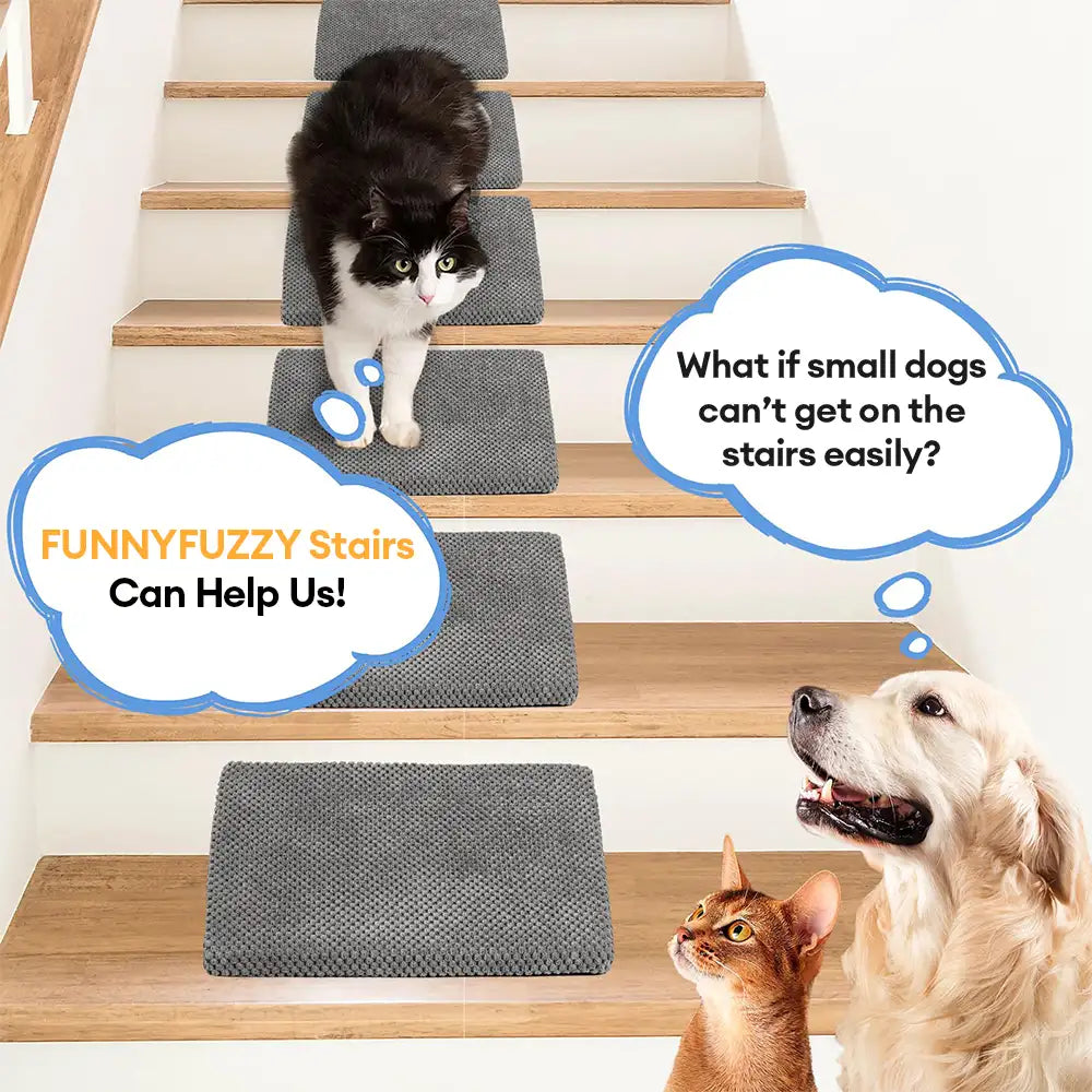 Rampe per cani in schiuma modulare con scalini per scale con velcro