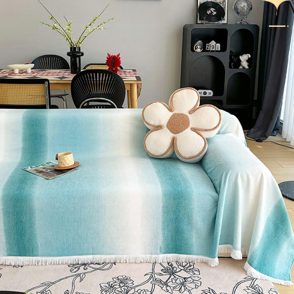 Copertura per divano impermeabile antipolvere in chenille a gradiente