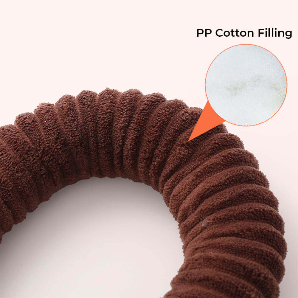 Giocattolo per cani interattivo in peluche a forma di animale dal collo lungo con suono di squeezer