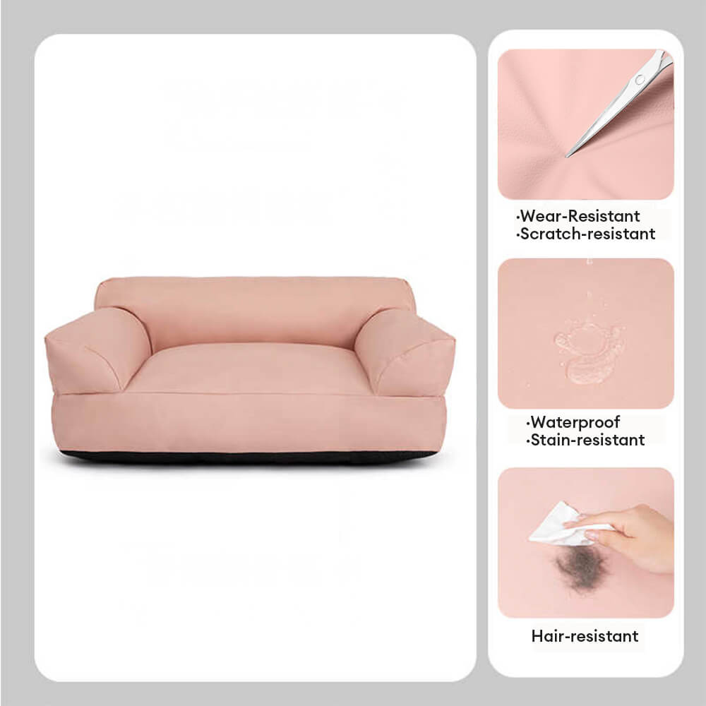 Letto sofa per cani e gatti di lusso, impermeabile, lavabile e con supporto.