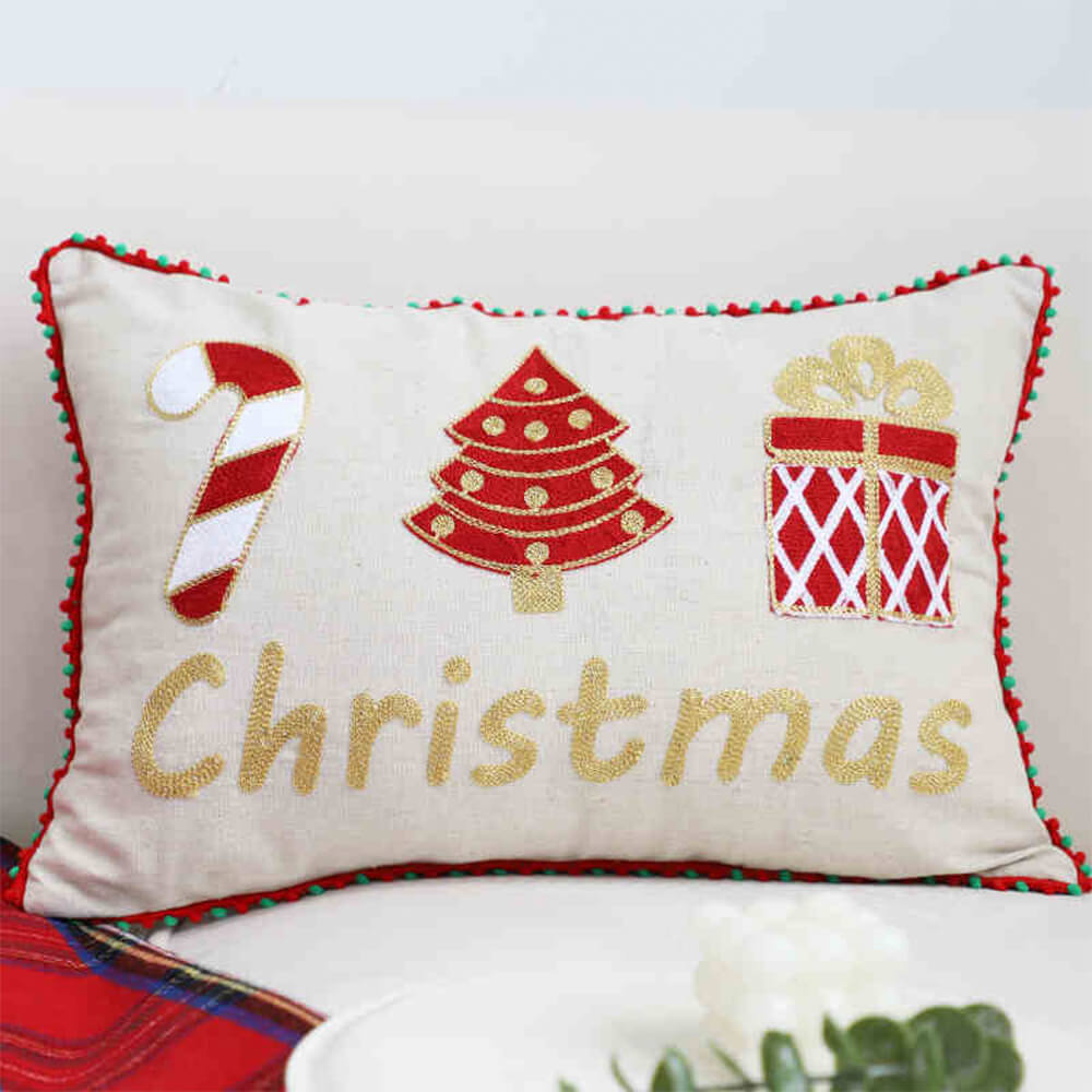 Cuscino lombare decorativo per il Natale, per il divano di casa.