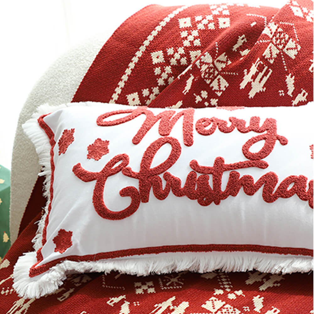Cuscino lombare decorativo per il Natale, per il divano di casa.