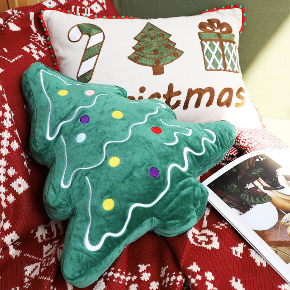 Cuscino lombare decorativo per il Natale, per il divano di casa.