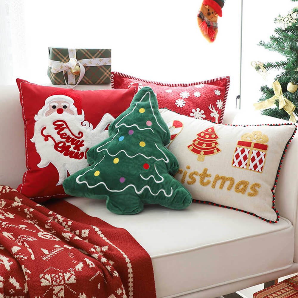 Cuscino lombare decorativo per il Natale, per il divano di casa.