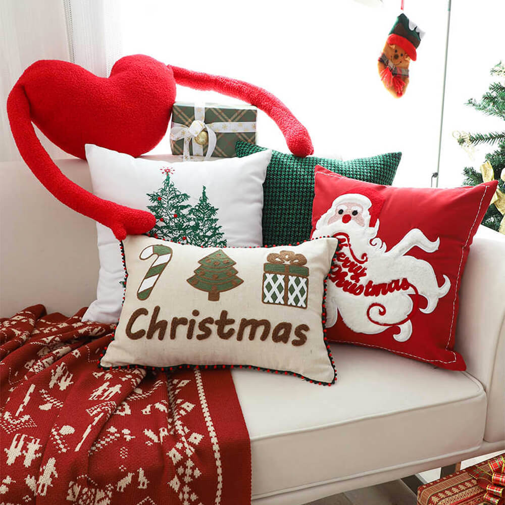 Cuscino lombare decorativo per il Natale, per il divano di casa.