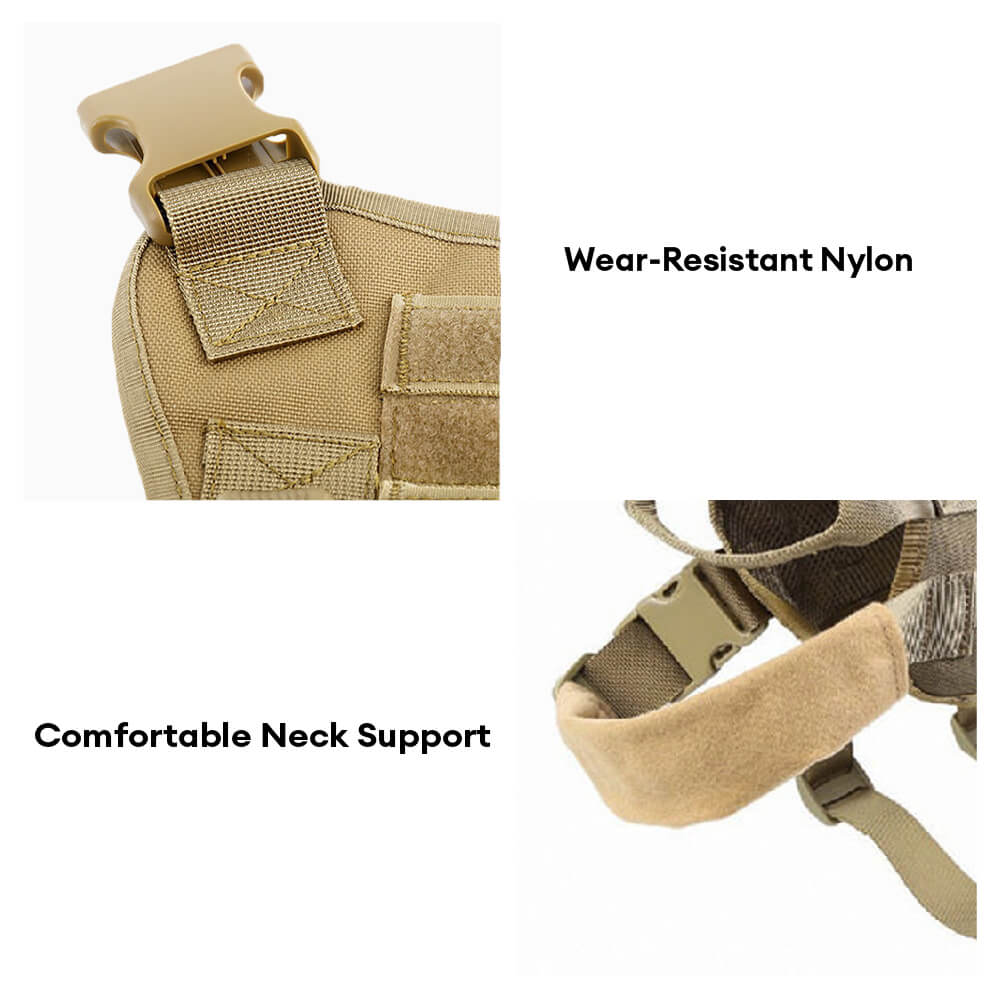 Gilet tattico stile militare per cani con cinturini regolabili