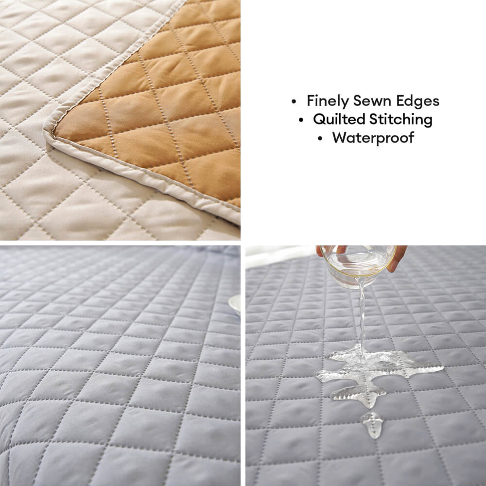 Copertura per divano a un pezzo Modern Diamond, resistente all'acqua, antiscivolo, con braccioli