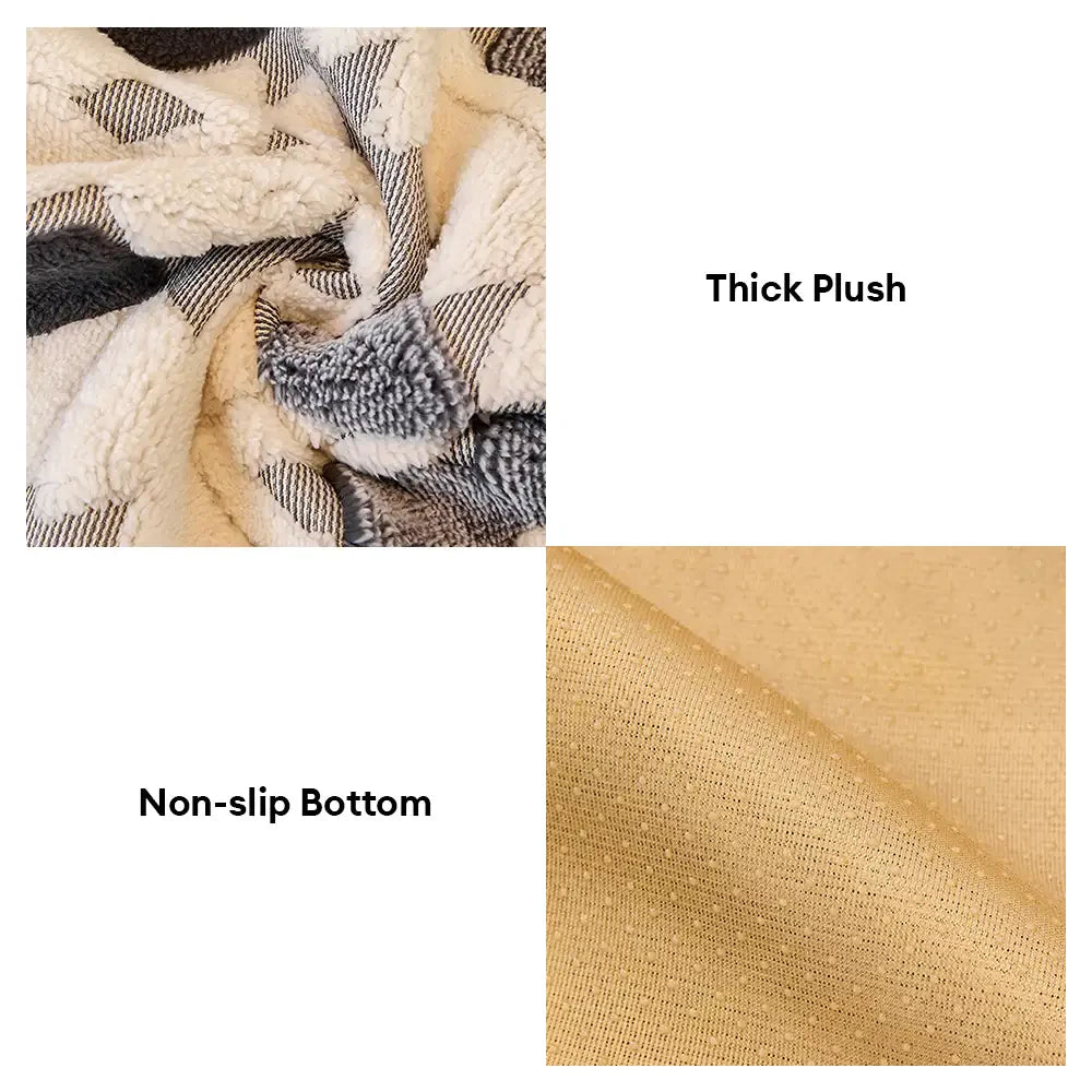 Copritutto moderno geometrico spesso in peluche anti-graffio e antiscivolo